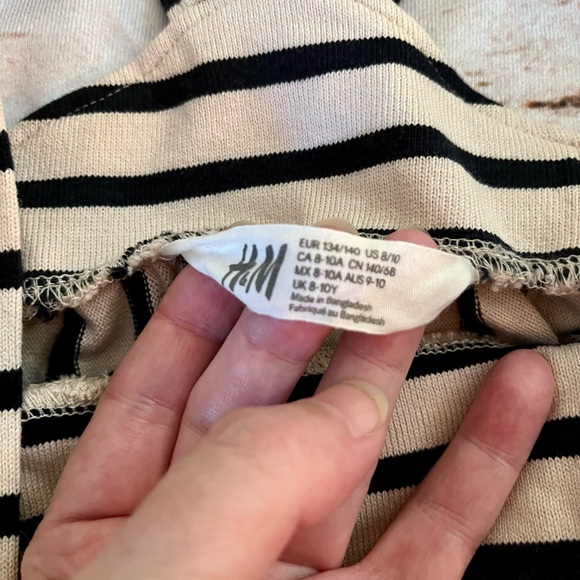 H&M striped overall style dress jumper - Picture 4 of 5